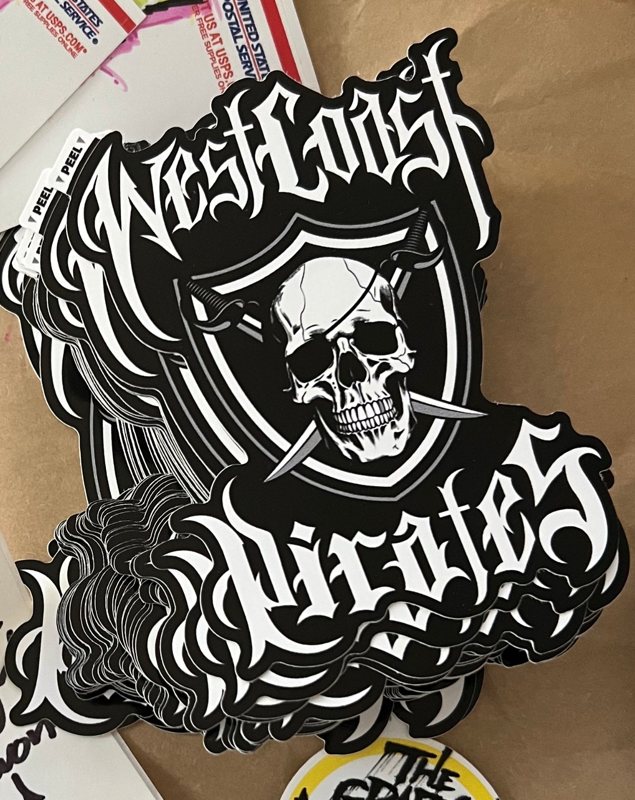 4" WEST COAST PIRATES - STICKER